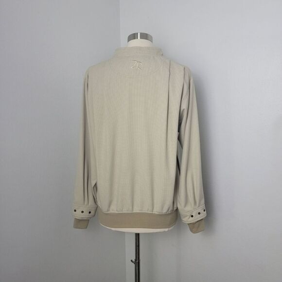 Khaki Houndstooth Pattern Zero Restriction Golf Outerwear Windwear Pullover - Picture 9 of 14